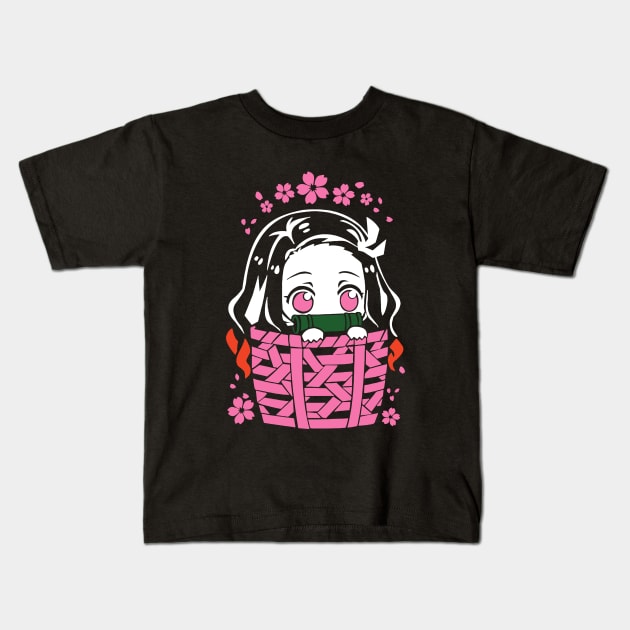 nezuko kimetsu no yaiba Kids T-Shirt by Demonstore